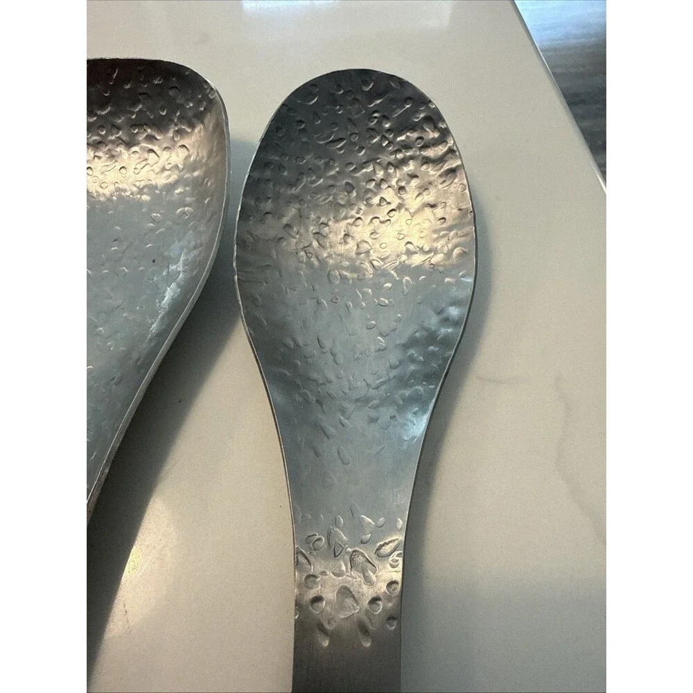 Mad Hungry Stainless Cooking Spoons Red Handles Set of 3